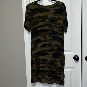Lucky Brand  Camo Tshirt Dress Size Small